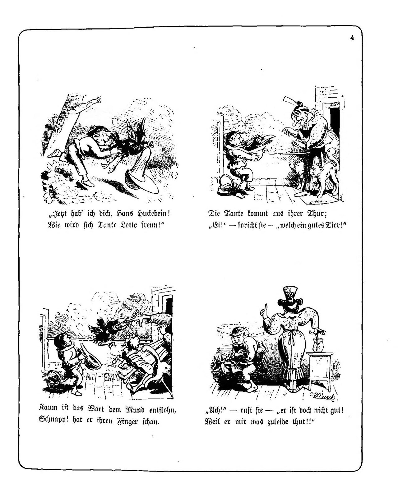 Hans Huckebein, con quạ xui xẻo, Hans Huckebein, con quạ xui xẻo, trang 3