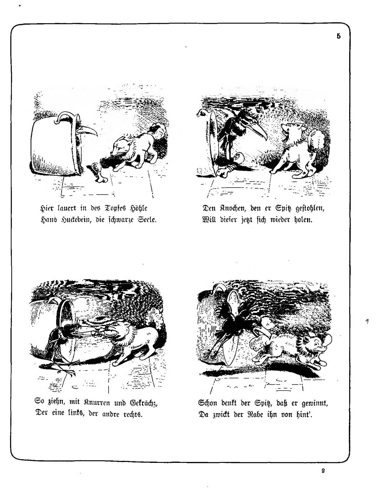 Hans Huckebein, con quạ xui xẻo, Hans Huckebein, con quạ xui xẻo, trang 4