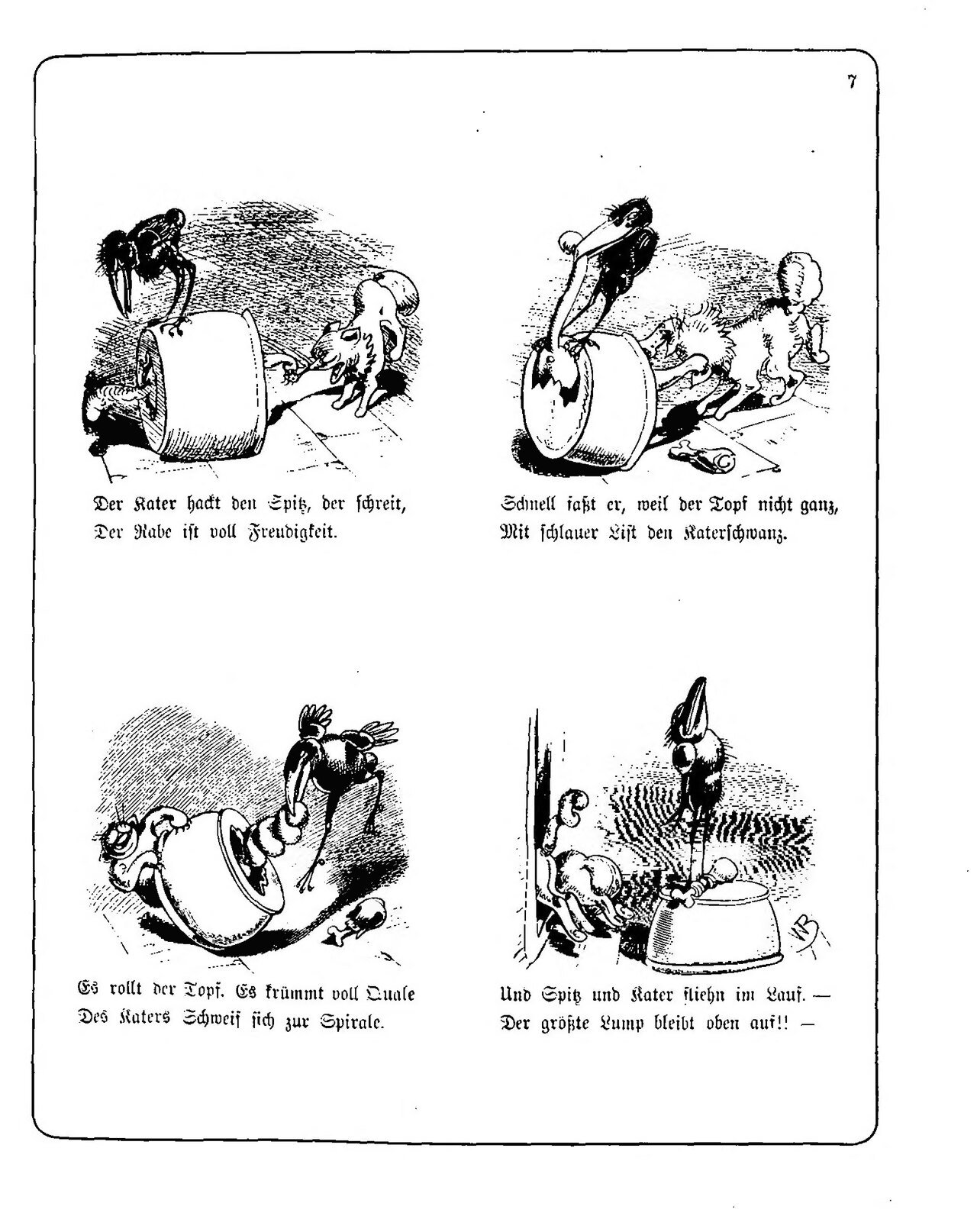 Hans Huckebein, con quạ xui xẻo, Hans Huckebein, con quạ xui xẻo, trang 6
