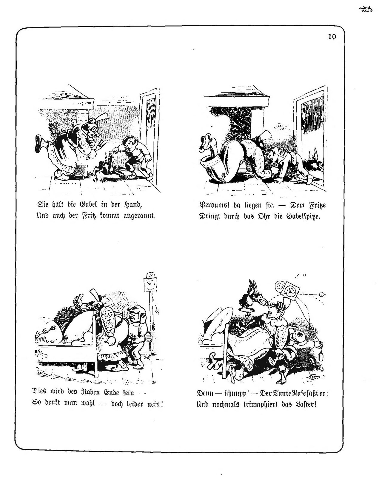 Hans Huckebein, con quạ xui xẻo, Hans Huckebein, con quạ xui xẻo, trang 9