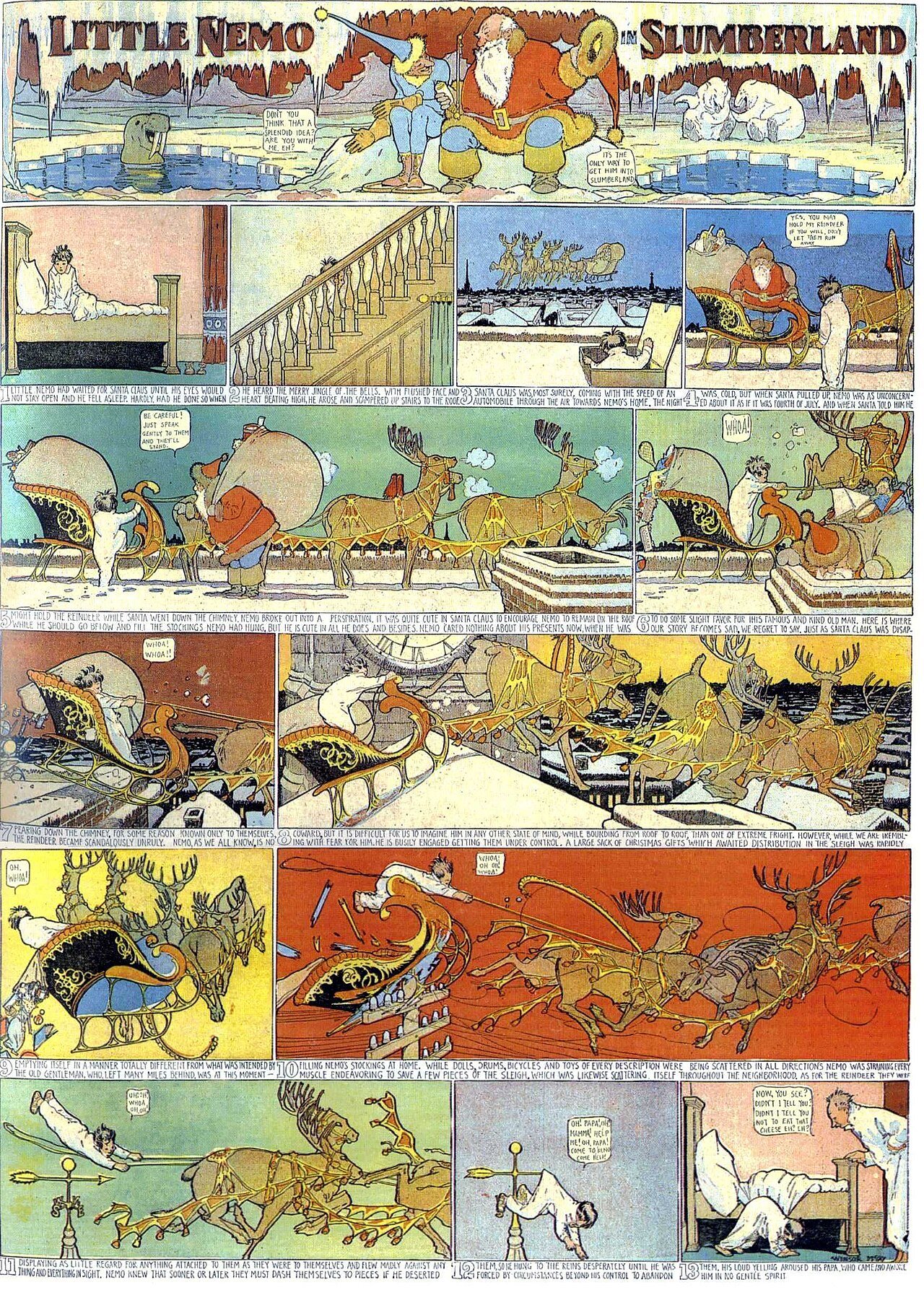 Cậu bé Nemo ở xứ Slumberland, Số ngày 24/12/1905, trang 1